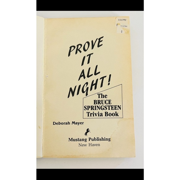 Prove It All Night Bruce Springsteen Trivia Book - Picture 7 of 13